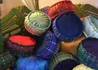 Yoga Pillow Zafu Meditation Cushion handmade Organic Kapok Fill Bali Boho decor