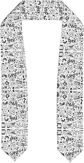 [SKKNT] Video Game Boys Print Graduation Shawl Stole For Academic Commencements Honor Sash Congratulations Gift
