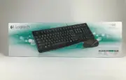 New! Logitech - (MK120) USB Desktop Corded Keyboard and Mouse - Black