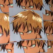 EREN YEAGER REFLECTIVE ANIME PEEKER STICKER ATTACK ON TITAN CAR STICKER
