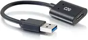 C2G 15CM USB-C Female to USB-A Male SuperSpeed USB 5Gbps Adapter Converter, Compatible with Smartphones, Tablets and Laptops