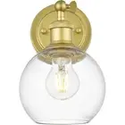 Living District LD7325W6BRA Kai 1 Light 6 inch Brass Bath Sconce Wall Light