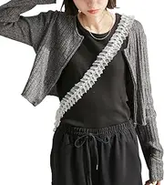 [ROPÉ PICNIC] Lope Picnic GSM14020 Women's Knit Pullover, R Front Zip, Short Length, Melange Knit Pullover