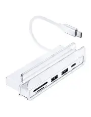 [XtremeMac] Type-C Hub with USB-C PD, USB-A, HDMI, SD Card Reader in White