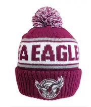 Manly Sea Eagles NRL Striker Pom Pom Beanie