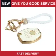 Pack of 1 For Mercedes Benz Car Key Fob Cover 3 Button Remote Key Fob Case White
