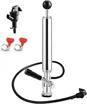 IMAICTUU 8" Beer Party Pump Keg Tap for US Sankey Keg, American D-System Keg Pump Chrome-Plated Beer Tap Dispenser for Picnic with Beer Line Faucet Parts