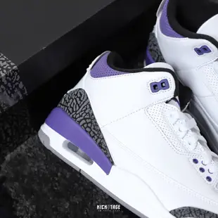 AIR JORDAN 3 RETRO Dark Iris 白紫 爆裂紋 AJ3 籃球鞋【CT8532-105】KS