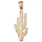 14K Gold Saguaro Cactus Pendant