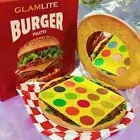 GlamLite Burger Palette Eyeshadow Pigment & Shimmer Colors Full Size NEW NIB