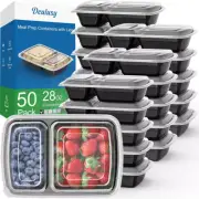 Meal Prep Containers, Reusable w/ Lids, Leakproof, Food Safe, Microwave Freezer