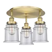 Innovations Lighting 916-3C-11-18 Canton Flush Canton 3 Light - Brass