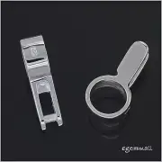 Fine Sterling Silver European Bracelet Pendant Charm Cord Connector Slider 97016