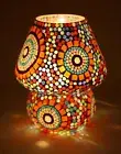 Turkish Moroccan Mosaic Mushroom Shape Colorful Table Bedside Desk Handmade Lamp