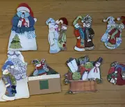 Handmade Snowmen-themed Gift Tags - Quantity 8! Artist Made!