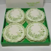 Vtg Hawthorn Pattern Teacup Saucer Mats by Freund Mayer Set of 36 From England