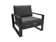FurnitureOkay Manly Aluminium Outdoor Lounge Chair - Charcoal