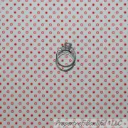 BonEful Fabric FQ Cotton Quilt White Pink Red Girl Polka Dot Flower Calico Mask