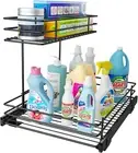 16.5" x 13" Slide Out Under Sink 2-Tier Shelf Roll Pull Out Cabinet Organizer