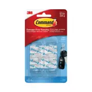 Command 17006CLRES Mini Hooks And Strips - Clear (6 Hooks And 8 Strips/PK) New