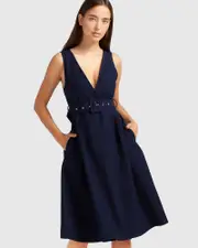 [Belle & Bloom] Miss Independence Midi Dress - Navy