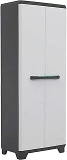 Kis 9726000 0616 02 “Linear Utility” Plastic Cupboard, Light Grey/Black