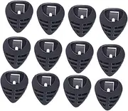 SWOOMEY 50Pcs Self Adhesive Guitar Pick Storage Boxes Durable and Portable Plectrum Holders for Easy Carrying Protects Picks From Scratching for Guitarists and Bassists Black