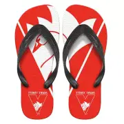 Sydney Swans Official AFL Mens Team Logo Summer Thongs Pluggers Flip Flops
