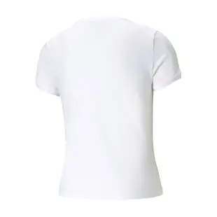 PUMA 流行系列Classics貼身短袖T恤 女短袖上衣 59957702 白色