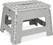 Step Stool Folding Step Stool | Lightweight & Sturdy Stepping Stool for Adults and Teens | Convenient One-Hand Operation Stool with Anti-Slip Surface & Rubber Feet, by Simplized