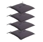 Royale Outdoor Seat Pad Cushion - Black Grey ( Set of 4)