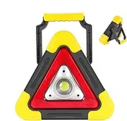 Solar Road Triangle Warning Light - 2-in-1 Safety Signal, LED Work Lamp | Foldable Hazard Indicator with 4 Modes, Rechargeable Flashing Light for Vehicles, Trucks, emergncy Situations, and Repairs