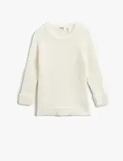 [Koton] Girls's Basic Sweater in Soft Pile Pullover