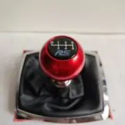 RS 6SP RED ALUM SHIFT BALL GEAR KNOB for FORD FOCUS MK3 MK4 FIESTA MK7 MK8 2.3T (for: Ford)