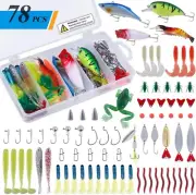 PLUSINNO 201pcs Fishing Accessories Kit, Fishing Tackle Box with Tackle Inclu...