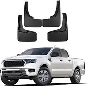 Car Mud Flaps Kit,Car Mud Flaps, for Ford Ranger 2019-2023 Mudguard Fender Mud Flaps Splash Guards Heavy Duty Fender Flares Mudguard Bracket