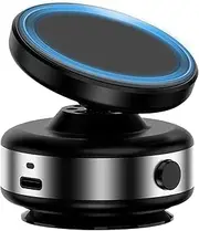 Naxifly 360 ° Vacuum Magnetic Phone Holder, Double Sided Connected Car Phone Holder,Hands-Free Magnetic,Suitable for Car Dashboard Installation, Fits for Various Smooth Surfaces Materials(Silver)