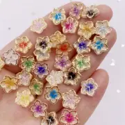 Clock Flower Crystal Gem Resin Colorful Flatback Rhinestone Appliques Accessory