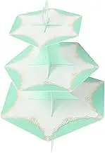 SHOWERORO Three Tier Butterfly Cupcake Stand Elegant Marble Design Dessert Display Holder for Birthday Parties Weddings and Special Occasions Versatile Cake Stand for Cookies and Treats