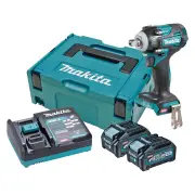 Makita TW005GM202 - 40V Max Brushless 1/2" (Pin Detent) Impact Wrench Kit (2 x 4.0Ah)