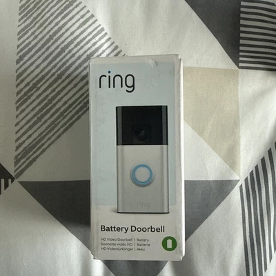 New Sealed Ring Battery Wireless Video Doorbell Camera 3rd Gen (2024) Satin Silv