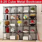 8 to 25 Cube DIY Metal Wire Storage Shelves Cabinet Bookcase Shelf Display Toy