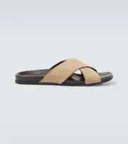 [Manolo Blahnik] Manolo Blahnik Chiltern suede slides AU 10.5 green