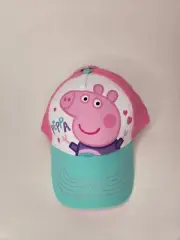 Hasbro Peppa Pig Kid's Baseball Hat Pink White and Mint New with Tags
