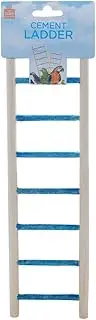 Avian Care Cement/Grit Bird Ladder 7 Step, 23cm - Cement & Grit Perch – Natural Nail & Beak Trimmer with Crushed Seashells