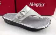 Women's Alegria Codi COD-886 Adjustable Strap Thong Sandals Comfort White EU 40