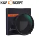 【K&F Concept】可調式減光鏡 58mm Nano-X ND8-ND128 防水抗污 日本AGC鏡片(KF01.1325)