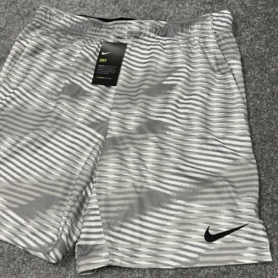 Nike Basketball Shorts Men Large Gray Active Gym Work Out Run Swoosh New Tags