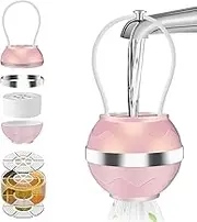 HOVCEH Bath Ball Filter, 8 Stages Bath Ball Filter-Bathtub Water Filter, Bathtub Tap Water Filter for Bathtub Water Softer Purifier Removes Contaminants Chlorine Fluoride Water Filter System (Pink)