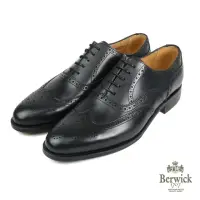 在飛比找momo購物網優惠-【Berwick】西班牙手工翼紋雕花牛津鞋 黑色(B5215